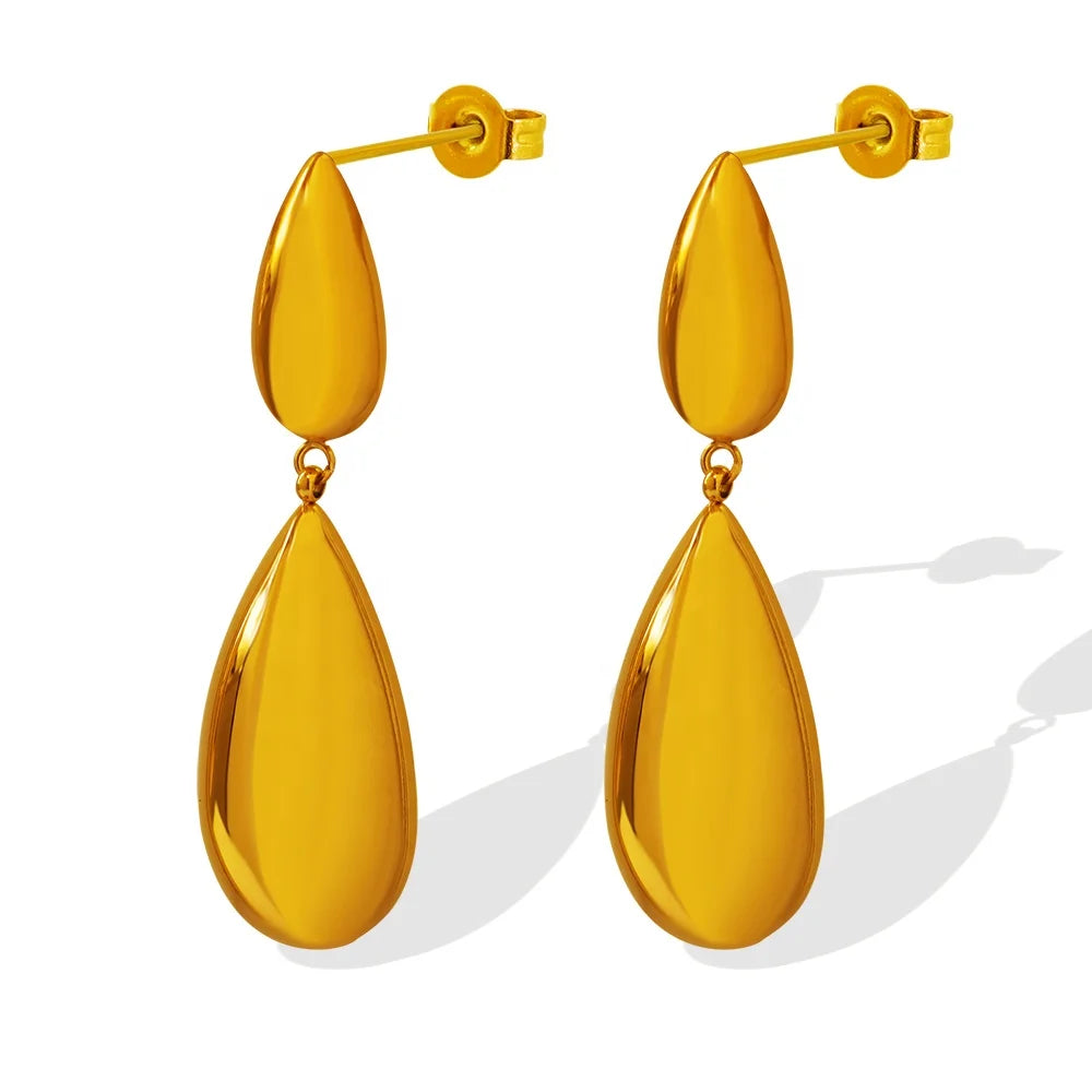 Korean Water Drop Stitching Pendant Earrings New Jewelry