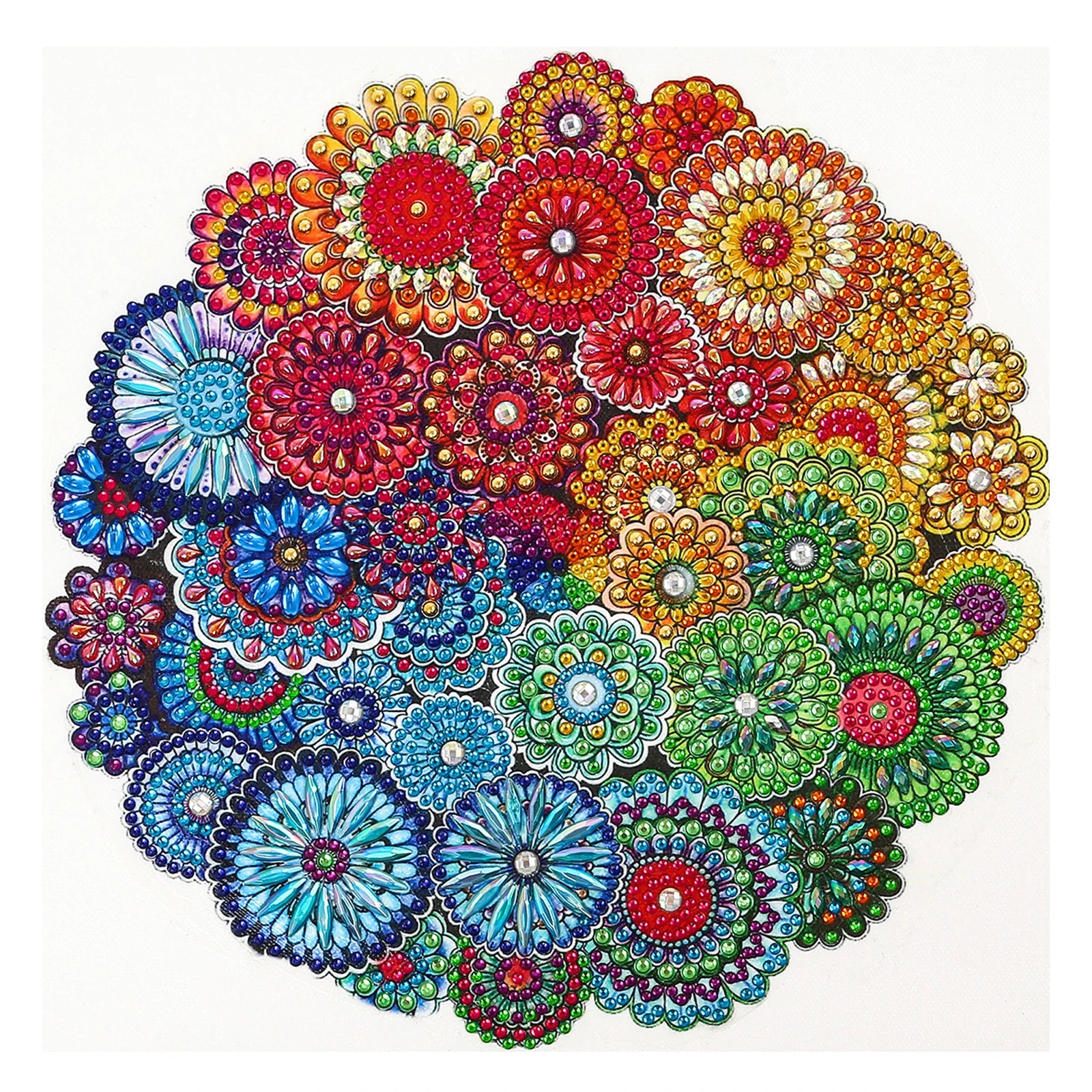 5D Printed DIY Full Resin Drill Crystal Mandala Diamond Painting Special Shaped Rhinestone Drawing Mosaic Handwork Europe Home