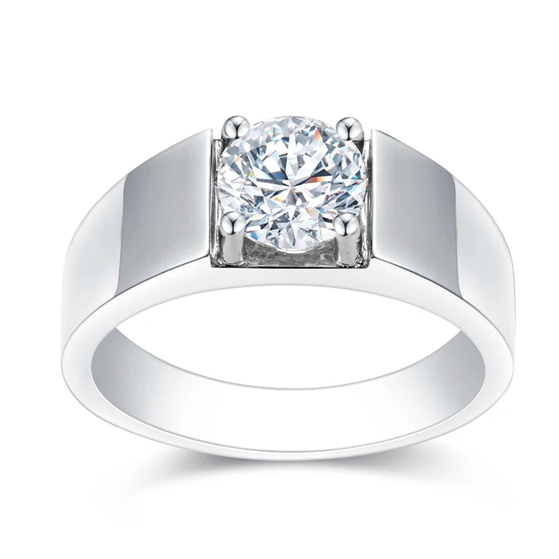 Messi Jewelry MSR-1033 IGI Certificate 2ct Custom Wedding Ring for Man 18K Gold Lab Grown Diamond Ring