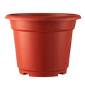 Home Garden Balcony Decoration Flower Pots Multi-sizes AB Round Red Plastic Planting Container with Drain Holes