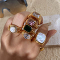 18k Custom Gold Jewelry Plated Engagement Diamond Ring Set Jewelry Rings for Woman