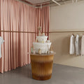 Wholesale Retractable Cylindrical Honeycomb Foldable Column Display Rack Art Deco Design Storage Customizable Size Event