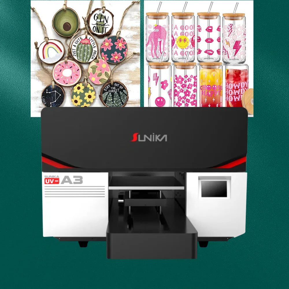 A3 Multifunctional LED UV Flatbed Printer Phone Case GlassCylinder Bottle Small UV Dtf Printer