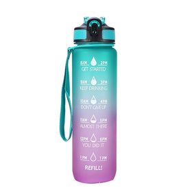 1000ML Hot Selling Online Plastic Drinking Water Bottle with Time Marker