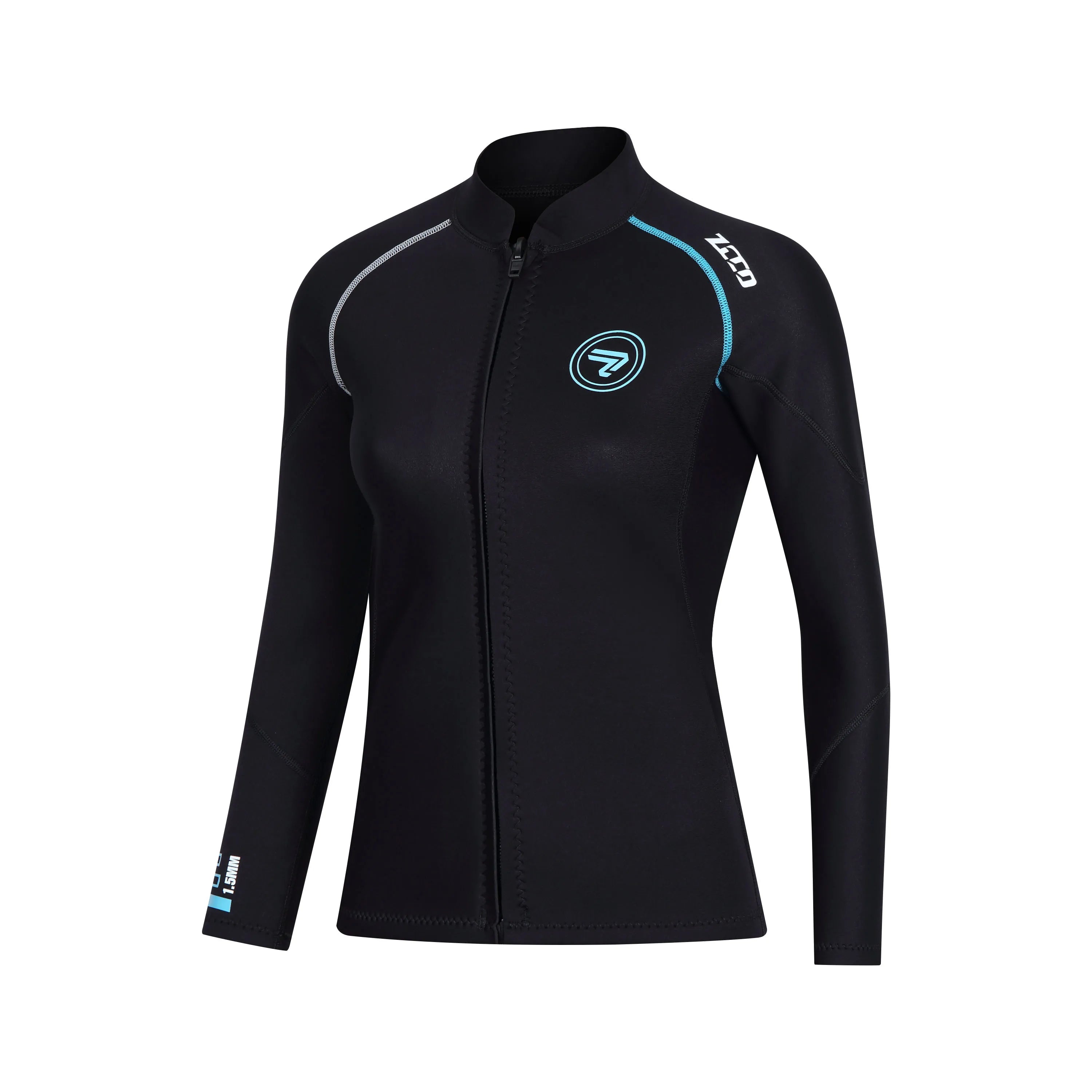 1.5Mm Womens Long Sleeve Colorful Wet Suit Top Swimming  Neoprene Diving Wetsuit Jacket Wetsuit for Swimming Teacher