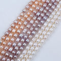 Zhuji Natural Real 8-9mm Freshwater Rice Shape Pearl Strands for Jewelry Making