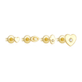 Europe and America Fashion High Quality 925 Sterling Silver Eyes Heart Zircon Set Gold Plated Stud Earring Jewelry for Women
