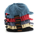 Solid Color Washed Short-Brimmed Peaked Cap Drawstring Baseball Cap