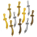 100pcs/bag Antique Silver Color Knife Charms Pendant for Jewelry Making Necklace Bracelet Accessories Findings 25*6mm M41