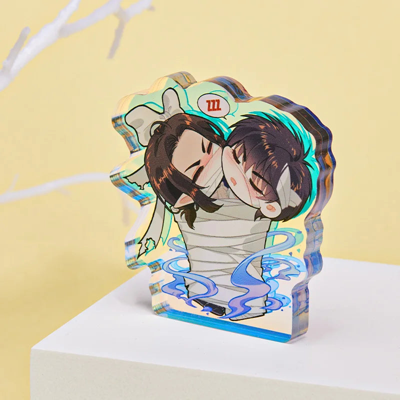 Custom Laser Cut Acrylic Display Standee Plastic Material with Two Cute Characters Direct from Factory