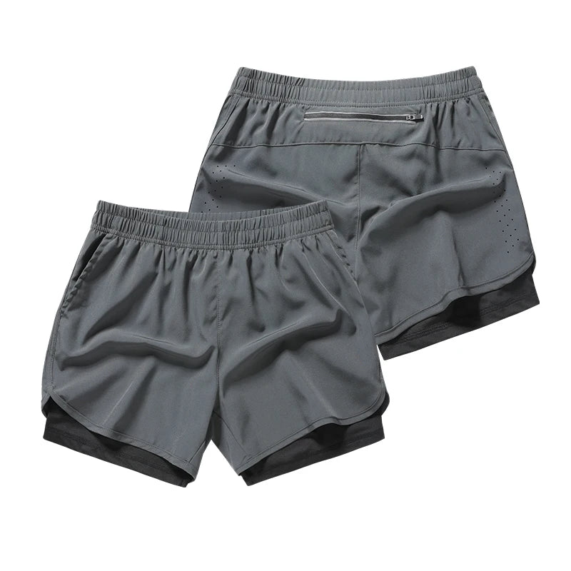 Gym Clothes Men Shorts Liner Compression Running Training Workout Shorts Quick Dry Mens Athletic Shorts
