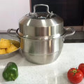 Zhenneng Durable Multifunctional Stainless Steel Food Steamer & Couscous Pot Detachable Grate 7L Capacity Gas Induction Ready