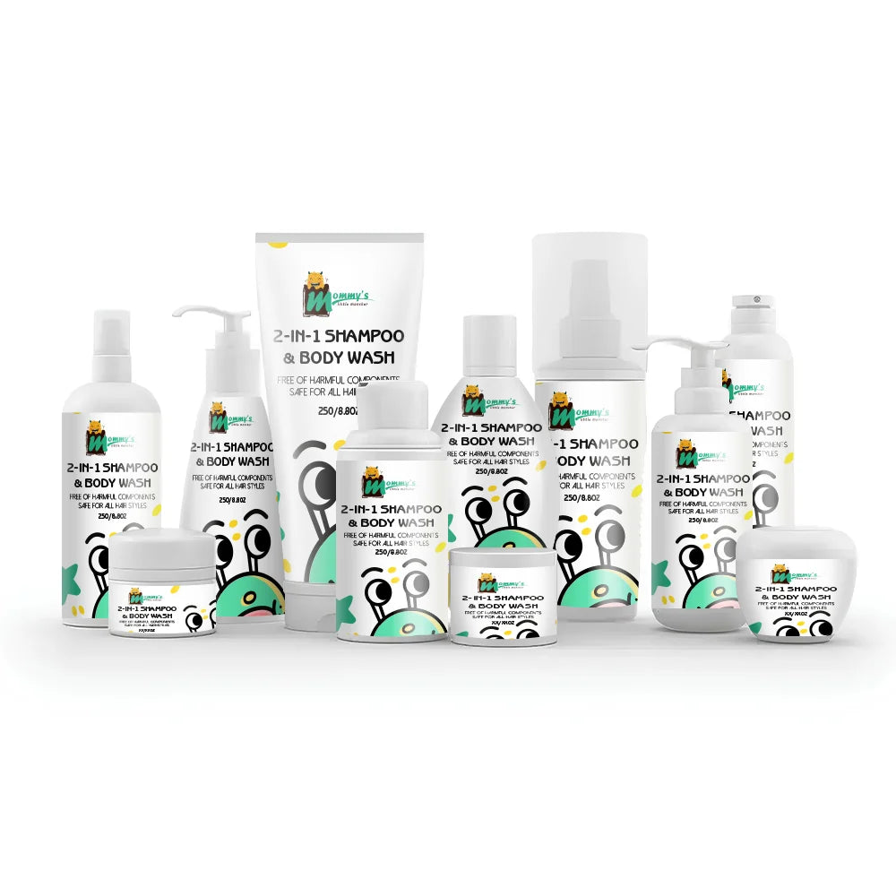 CURLYMOMMY Gentle and Non Irritating Formula Kids Children 2 in 1 Shower Gel and Shampoo With Private Label
