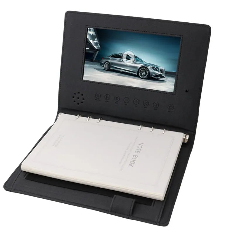 Luxurious 2025 Trendy Wholesale Custom Multifunction LED Video Wireless Charge Notebook with Power Bank and 3 Cable for Business