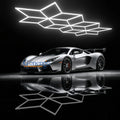 Free Shipping AC100-240V DIY Showroom Garage Office Shop Detailing Snowflake Shape Light Workshop