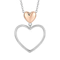 Personalized Double Girlfriend Love Heart Pendant Charm Engraved Necklace Pendant for Mother'S Day Gift