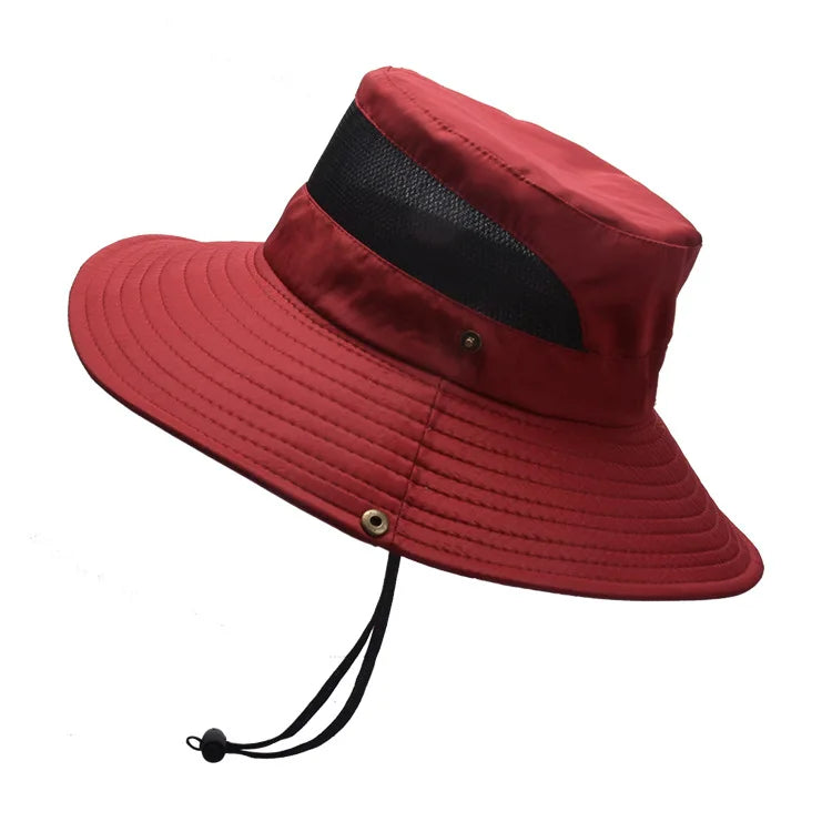 Wholesale Outdoor Solid Color Customized Embroidered logo Wide Brim Beach Sun Caps Bucket Hat Hats Hiking Camping Fishing