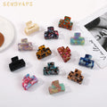 Factory Good Quality Korean Trendy Ponytail 5.5cm Small Acetate Hair Claws Fresh Colorful Girls Acetic Acid Hair Clip Claws