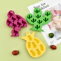 Newest Wholesale Flamingo Pineapple Cactus Shape Ice Cube Tray Silicone Ice Cube Mold