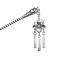 Boho Vintage Indian Hair Pins for Women Ethnic Sliver Color Tassel Flower Carved Pendant Hair Sticks Hair Jewelry