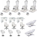 Cheap Luxury Modern Professional Equipment Manicure Desk Client Table Customized Color Beauty Salon Furniture Nail Tables Chairs