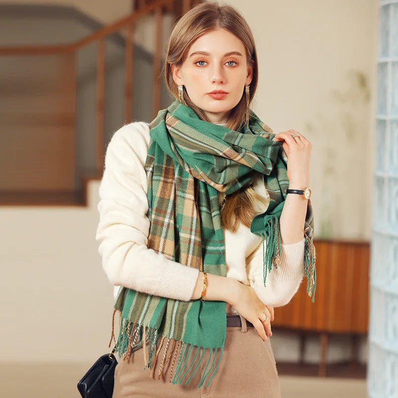 Factory Wholesale Winter Women Cashmere Scarf Men Warm Foulard Wool Feel Scarves Fashion Casual Warm Pashmina Scarf