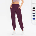 High Waist Quick-Drying Jogger Pants with Elastic Fitness Training Loose Comfortable Design Yoga Pants Pockets for Spring Season