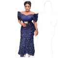 New Design Party Dresses Women Evening Elegance Mesh Gowns for Women Evening Dresses 3D Embroider Church Dresses for Black Women