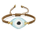 Wholesale Personalized Boho Handmade Braided Rope Resin Evil Eye Bracelet