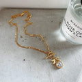 VIANRLA Dainty Double Layered Paper Clip Chain Necklace 925 Sterling Silver Heart Necklace