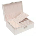 Double Layered  Jewelry Storage Box with Lock Earnail Earring Storage Box Jewelry Handicraft Gift Box