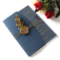 Custom Acrylic Invites Wedding Invitation Embossed Pocket Cover Acrylic Birthday Bridal Shower Invitations With Plants