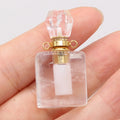 Hongzhuo Natural Essential Oil Bottles Clear Quartz Crystal Perfume Bottle Pendants