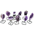 Wholesale Natural Hand Crafts Reiki Series Irregular Amethyst Cluster Crystal Carving for Home Decoration LJ