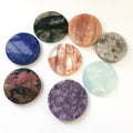 Wholesale Natural Gemstone Aquamarine Round Shape Agate Slice Crystal Plate Bracelet Core Plate for Decoration