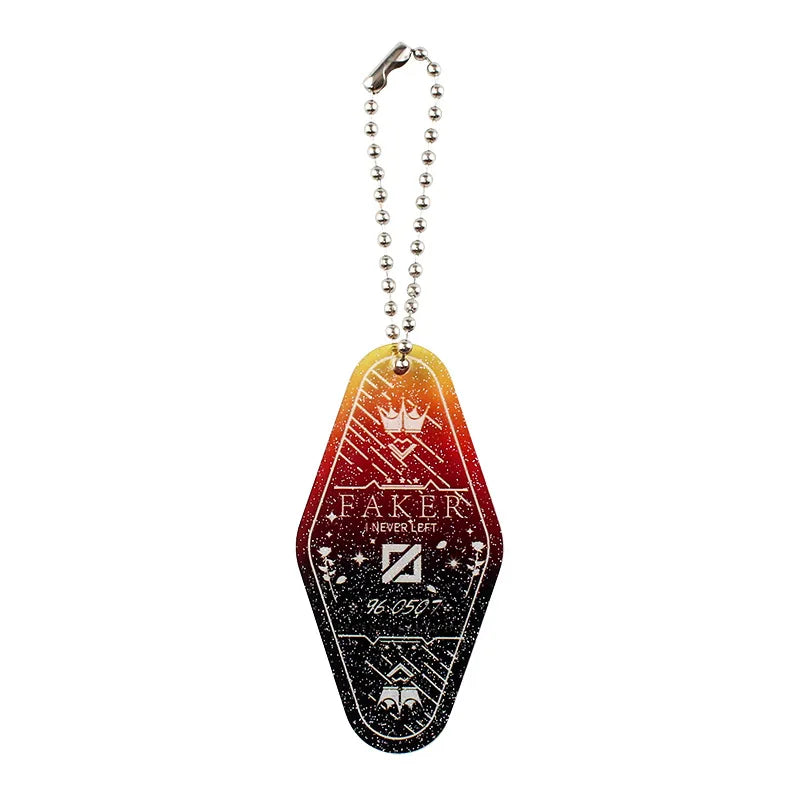 Custom Logo Color Gradient Glitter Heart Keychain Rhombic Acrylic Design Waterproof Creative Fashionable Plastic Keychain