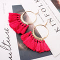 Go Party Fashion Jewelry Trendy Bohemian Earring Big Drop Tassel Earrings Long Dangle Earrings for Women Girls Party Gift