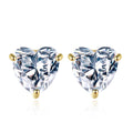 Daidan Small Dainty Gold Earrings Studs Heart Earrings Stud Trendy Cz  Zircon Sterling Silver Heart Earrings