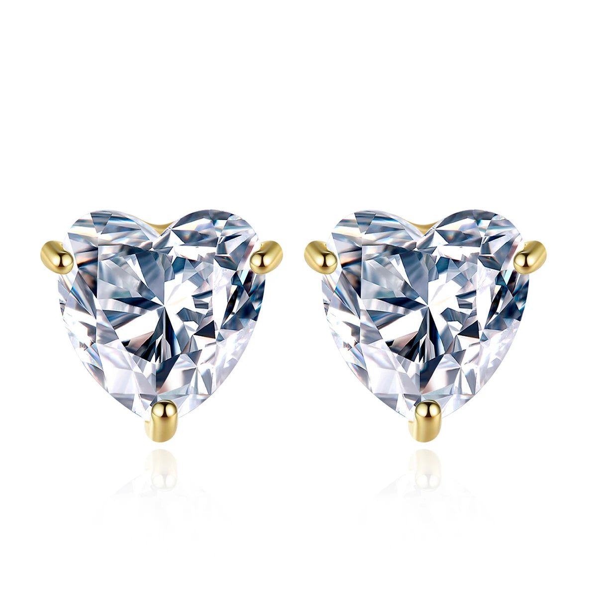 Daidan Small Dainty Gold Earrings Studs Heart Earrings Stud Trendy Cz  Zircon Sterling Silver Heart Earrings