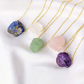 Wholesale Natural Healing Rough Gemstone Jewelry Rose Quartz Amethyst Raw Stone Pendant