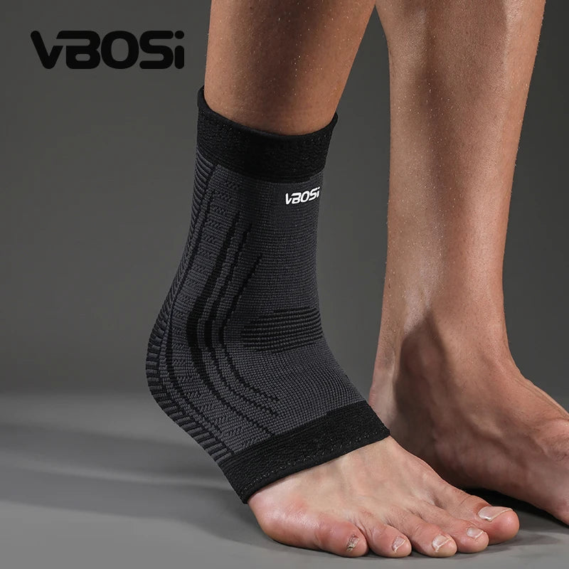 VBOSI Custom Logo Elastic Ankle Support Brace 3D Knitted Compression Ankle Sleeve Gym Pressurized Socks Adjustable Ankle Brace
