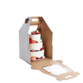 Wholesale 10 12 Inches Clear Window Takeaway Corrugated Paper Cake Box Bakery Packaging