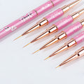 Custom Private Label Nylon Hair Metal Handle Acrylic Nail Art Liner Brushes SeeJoy Brand