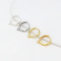 Simple Earrings Hook W/Loop 14k Gold 18k Gold Brass Round Hoop Earrings Finding for Pendant Earrings Making Fitting Ear Clasp