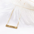 Personalized Gold Bar Name Necklace Customize Letters Jewelry Best Gift for Women Stainless Steel Engraving Name Custom Necklace