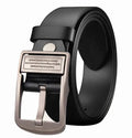 2024 Vintage Automatic Buckle Luxury Cow Hide Leather Belt Buckles with Zinc Alloy for Men-Custom Logo Option