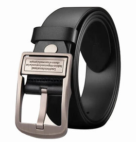 2024 Vintage Automatic Buckle Luxury Cow Hide Leather Belt Buckles with Zinc Alloy for Men-Custom Logo Option