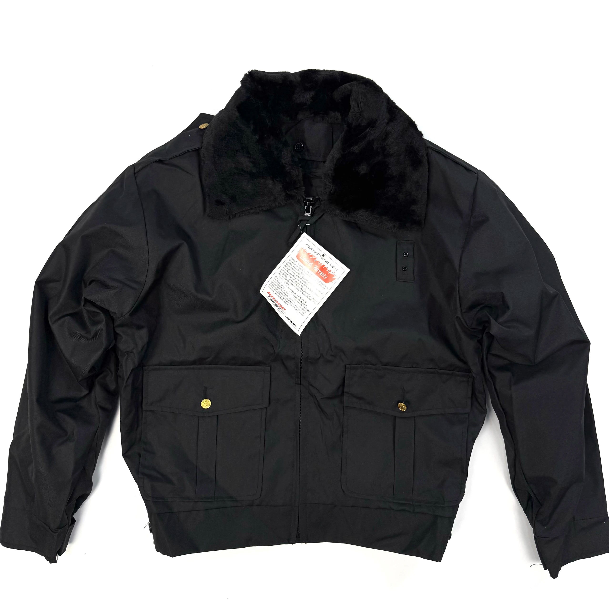 American Retro Classic Design Guard Uniforms New Bomber Jacket with Detachable Fur Liner Collar for Winter Use Designed Shirley