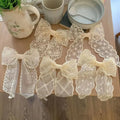 New Arrival Korea Style Spring Simple Fashion Big Bow Lace Hair Clips White Color Women Elegant Hair Clips Sweet Hair Accessory