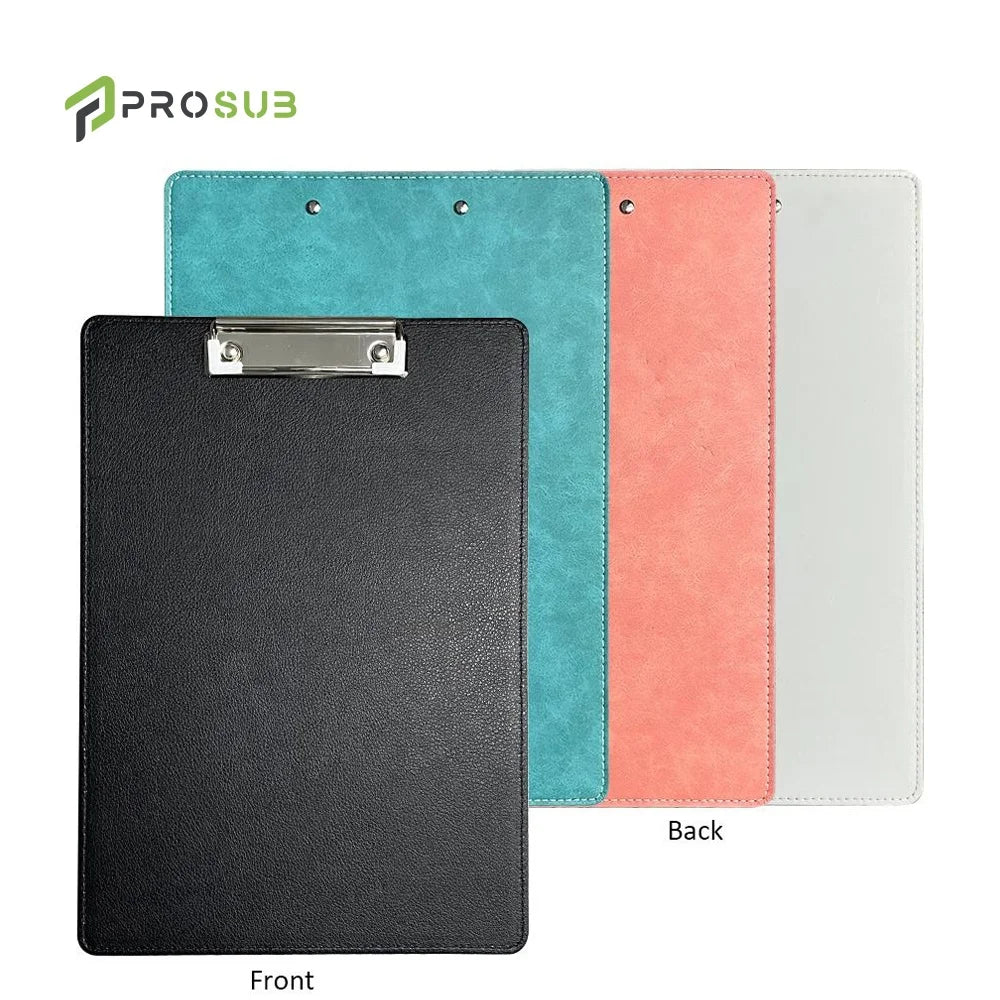 Prosub Sublimation Folders File Clipboard Blank Custom Logo A4 A5 PU Leather Sublimation Clipboards